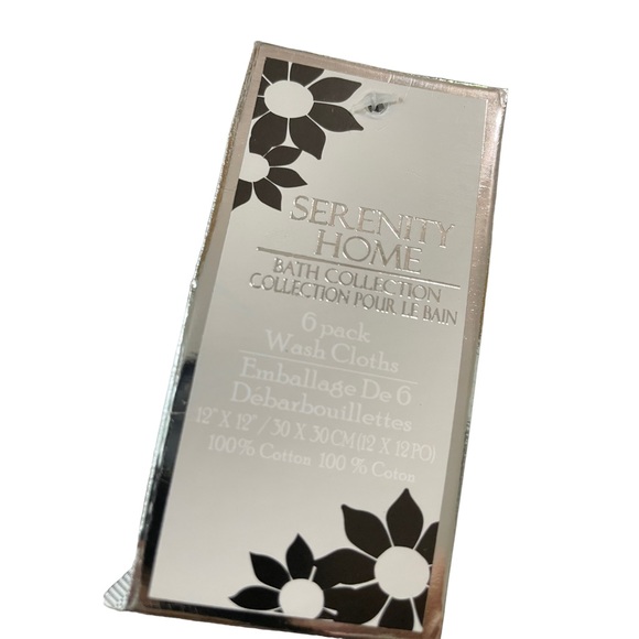 Serenity Home 6 pack wash cloths 12”X12” - Picture 6 of 8